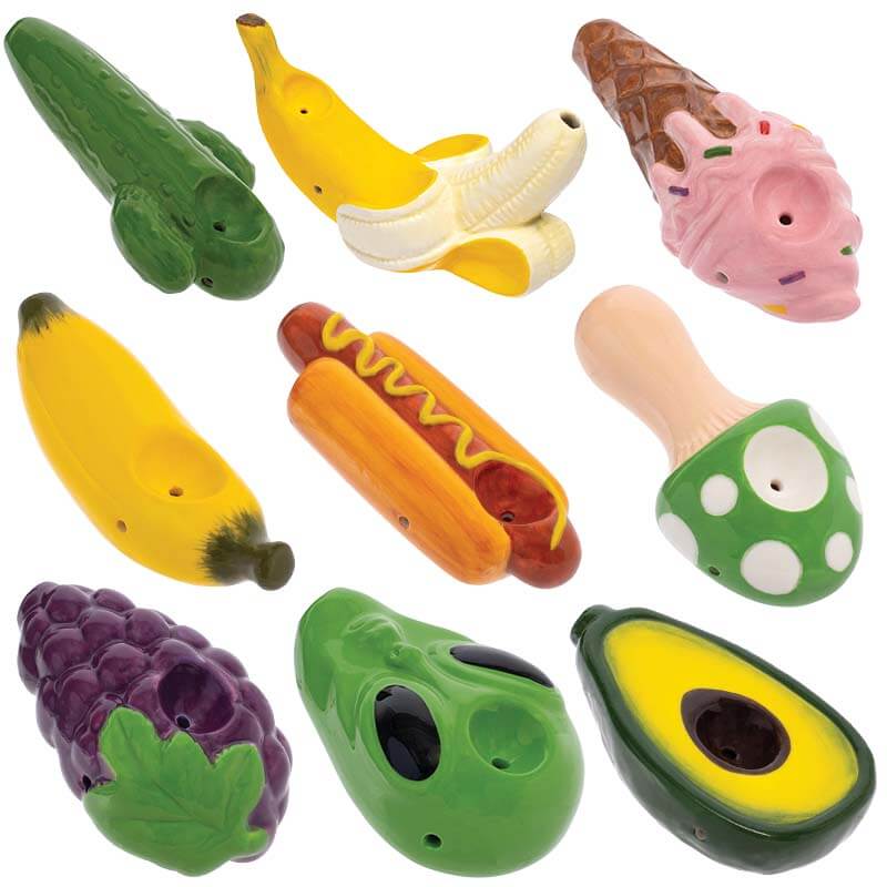 Wacky Bowlz Hand Painted Ceramic Handpipe (CPD-1) | 5 inch | Assorted Designs product image